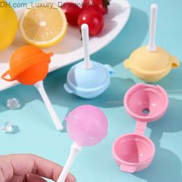 Ice Cream Tools Lollipop silicone ice box and popsicle mold Mini ice cream making popsicle mold Home popsicle DIY mold Home popsicle tool Q240425