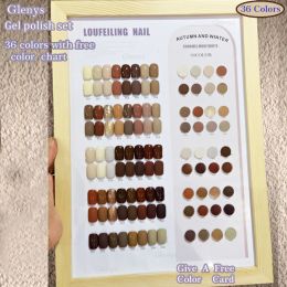 Polish Glenys 36 color nail gel nail polish set nail salon gel varnish with color card nail gel immersion ultraviolet nail polish set