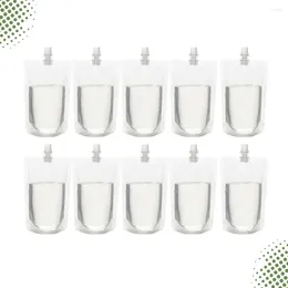 Take Out Containers 30Pcs 200ML Transparent Drinks Flasks Pouch Reusable Beverages Drinking