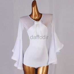 Stage Wear 2024 New Ballroom Dance Dress Womens Gauze Sexy Party Standard High Modern Top Costumes Waltz Performance Stage Wear Clothes d240425