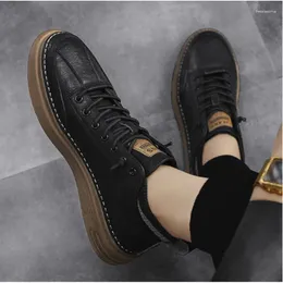 Casual Shoes Autumn Work Trend High Top For Men 2024 Mens Tooling Shoe Sneakers Designer Loafers Versatile Ankle Boots