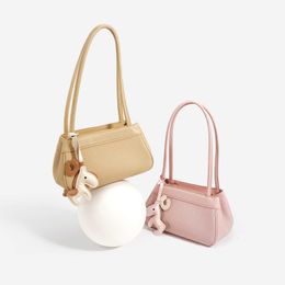 Group Small Design Korean Version Underarm Bag Method Stick Wrap Head Layer Cowhide Texture Portable Single Shoulder Crossbody for Women