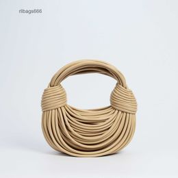 Womens Hand Bottegaas Bags Knot Lea Handbag Girl Luxury Knitted 2024 Bag Pure Mesh Classic Knotted Rope Venata Double Small Cattle NK0L