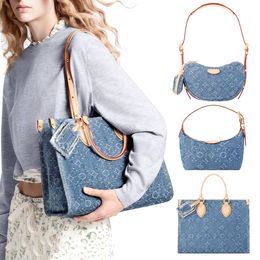 Luxurys denim el çantası gün batımı taşıyıcı crossbody tasarımcı çanta bayan pochette kruvasan çanta erkek debriyajı go dükkan çantaları hobo dhgate omuz tote çanta var