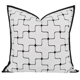 Pillow White Black Pillows Modern Case 45x45 Decorative Cover For Sofa Chair Geometric Line Living Room Home Decorations