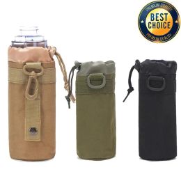 Bags Tactical Molle Water Bottle Bag Military Outdoor Camping Hiking Drawstring Water Bottle Holder Multifunction Bottle Pouch