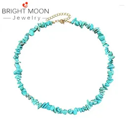 Pendants Bright Moon Puka Shell Necklace Hawaiian White Turquoise Bead Choker Beach For Women Girls