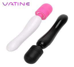 Vatine Waterproof Stimulator Massager Magic Wand Usb Rechargeable Vibrators Dual Motors Adult Sex Toys For Women Gspot Rod Y190615152703