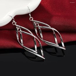 Dangle Earrings High Quality 925 Sterling Silver Hanging Drop Long For Woman Elegant Fashion Party Jewellery Wedding Christmas Gifts