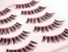 Transparent Eyelash 5pairsbox Beau ty Thick Long False Eye Clear Band Lashes Makeup beauty tools 2029528429