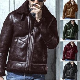 Men's Jackets European And American Winter Product Fur Integrated Jacket Thickened Lamb Faux