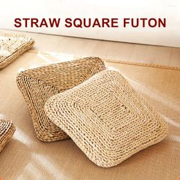 Pillow Hand Woven Straw Futon Tatami Pad Balcony Garden Thicken Rattan Stool Non-slide Chair Mat For Meditation