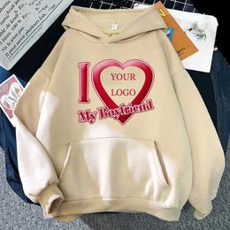 Men's Hoodies Sweatshirts Custom Hoodies Men Women Your Like Pictures Pullover Harajuku Y2k Creative Personalised Printed Sweatshirt Couple Free DIY Tops 240424