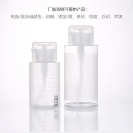 Storage Bottles Yuxi 200ml 300ml Transparent Makeup Remover Bottle Plastic Pressure Nail Washing Water