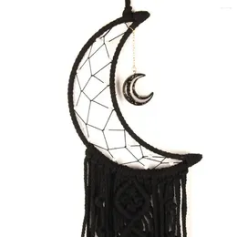 Decorative Figurines Handmade Dream Catcher Exquisite Bohemian Moon Charming Hanging Wind Chime For Home Room Nursery Decoration