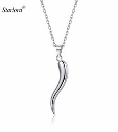 Pendant Necklaces Italian Horn Necklace 925 Sterling Silver 18quot Cable Chain CornicelloCornetto Amulet Jewellery P13274B1258980