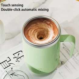 Mugs Automatic Stirring Coffee Mug Stainless Steel Magnetic Cup With Lid Self Rotating Travel Electric Mixing Bottle