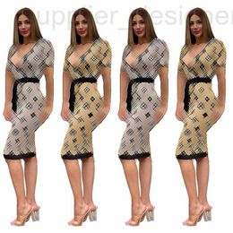 Vestidos de passarela designer dd9994 moda feminina temperamento sexy com decote casual deco