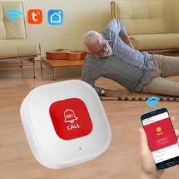 Modules Tuya WiFi Smart SOS Call Button Smart Caregiver Pager Phone Alert Transmitter Emergency Call Button for Kids Elderly Patient