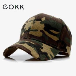 Softball COKK Camouflage Baseball Cap Women's Men's Snapback Hip Hop Cap Camo Hats For Women Men Army Cap Female Gorras Bone Male Cheap