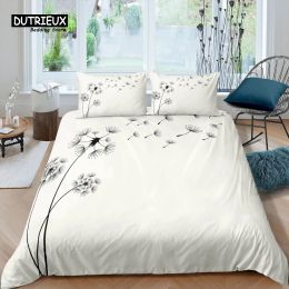 sets Home Living Luxury 3D Dandelion Bedding Set Flower Duvet Cover Pillowcase Queen and King EU/US/AU/UK Size Comforter Bedding