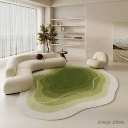 Carpets Irregular Shape Carpets for Living Room Luxury Cream Style Plush Carpet Minimalist Bedroom Decor Rug Home Thick Soft Bedside Mat
