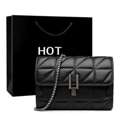 Genuine Leather Designer Women's Chain Shoulder Handbag: New Casual Fashion Messenger Bag