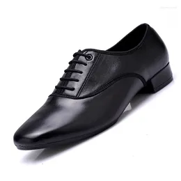Dance Shoes Cowhide Men's Modern Adult Real Soft Sole Ballroom Latin Style