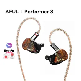 Earphones AFUL Performer 8 1DD+7BA Hybrid Drivers Inear Monitor Earphone Wired Headset OCC Silverplated Cable 0.78mm Performer8 audirect