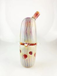 Smoking colored with double amber violet egg bowl rig 10 inches 10mm joint add 4 opals new design