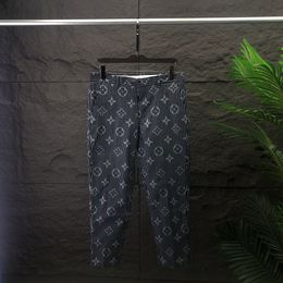 Men's pants summer new fashion men's pants counter business casual slim suit pants plaid letter pattern pantsAA2255
