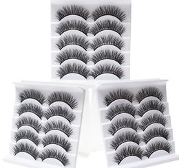 5 Pairs Natural Eyelash Light weight Faux 3D Mink Eyelashes Soft Wispy Fluffy False Eye Lashes Extension Cruelty Reuse a lot 9022560