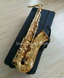 High Quality Tenor Bb Tune Saxophone Musical Instrument Brass Gold Lacquer B Flat Sax With Case Accessories Can Customizable Logo5339772