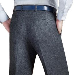 Pants Black Suit Pant For Men Big Size 42 44 Loose Wool Men Suit Pants Classic Straight Mens Dress Pants Formal Business