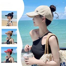 Ball Caps High Baseball Cap Women Summer Sunhat Sport Running Sun Visor Hats Ponycap Adjustable Paste