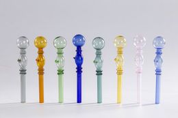 new Colour Clear Pyrex Glass Oil burner transparent Oil Burner Glass Tube Oil Burning glass water pipes