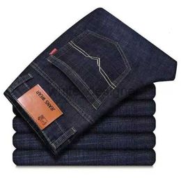 Men's Jeans Live broadcast of men's elastic jeans loose and straight leg pant work resistant dirt resistant casual and versatile man pants Casual clothing Asian size 40