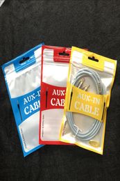 Audio cable Colour packaging bag MP3 AUX audio cable packaging bag Audio speaker cable packaging plastic bag7460439