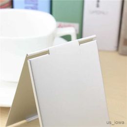 Mirrors Aluminum Folding Mirror Mini Portable Makeup Mirror Hand Standing Small Mirror Vanity Foldable Compact Pocket Cosmetics Tools