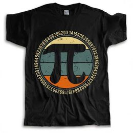 Men's T-Shirts Vintage Retro Pi Tshirt Men Pure Urban T-shirt Short Sleeved Algebra Shirt Math Teacher Tee Tops Clothing Gift for Teachers Day T240425