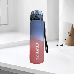 Water Bottles Food-grade Pc Bottle Leak-proof Bpa Free Gradient Colour Sport Cup For School Travel Frosted Outdoor Children