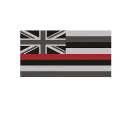 Hawaii State Flag Thin Red Line Flag 3x5 FT Firefighter Banner 90x150cm Festival Gift 100D Polyester Indoor Outdoor Printed Flag8702671