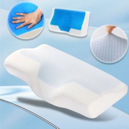 Pillow Ice cool anti snore pillow Sleep gel pillow core comfortable relax neck slow rebound soft ice cool ergonomic Orthopaedic pillow