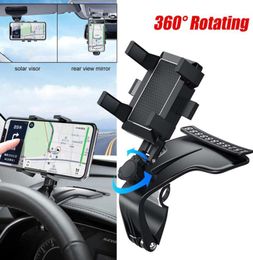 Multifunctional Car Mobile Phone Holder 360 Degree Rotating GPS Bracket For Car Dashboard Sun Visor Rearview Mirror Computer ZJ0722503919