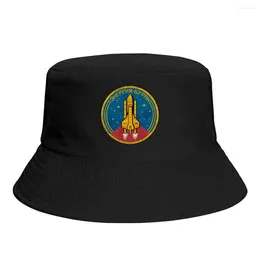 Berets Soviet Space Shuttle Badge CCCP Bucket Hat For Women Men Teenager Foldable Bob Fisherman Hats Panama Cap Streetwear
