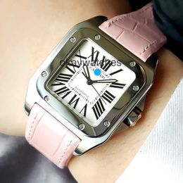 Dials Working Automatic Watches carter New Sandoz Series Square Mechanical Watch Womens W20126X8
