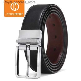 Belts Suitable for jeans mens swivel buttons designer denim dresses reversible belts mens accessories luxury belts HQ112 Q240425