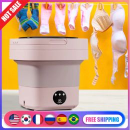 Machines 6.5L Portable Spin Dry Mini Washing Machine Wash Student Dormitory Baby Sock Underwear Folding Household Washing Machine