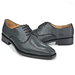 Dress Shoes Weitasi Pearl Fish Skin Men Leather Pure Manual Male Businessmen Formal