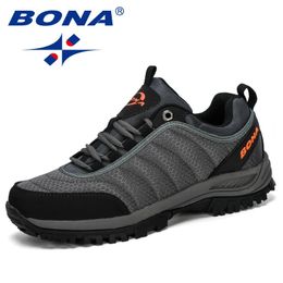 BONA Arrival Hiking Shoes Man Mountain Climbing Shoes Outdoor Trainer Footwear Men Trekking Sport Sneakers Male Comfy 240420